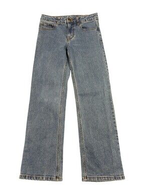 Carhartt Jeans Kids Size 12 Blue Adjustable Waist Stretch Denim Zip Fly Casual